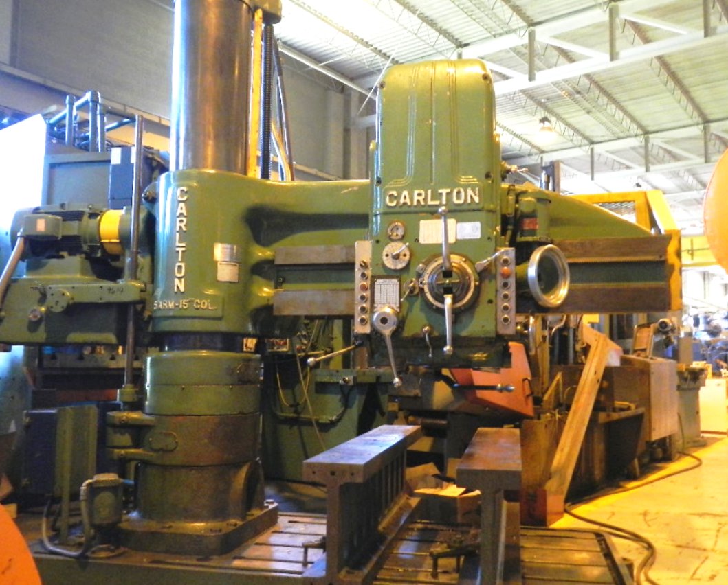 15" x 60" (5'-0") CARLTON ... RADIAL DRILL w/TAPPING